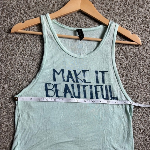 🦋 Nollie Mint Green Crop Top Make it Beautiful Casual Summer Cropped Lightweight - Picture 5 of 6